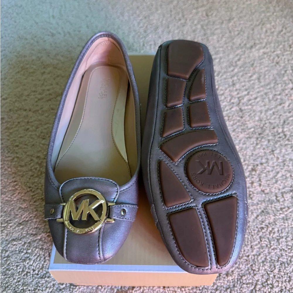 Michael Kors Fulton Moc Metallic Leather Shoe - Picture 3 of 3